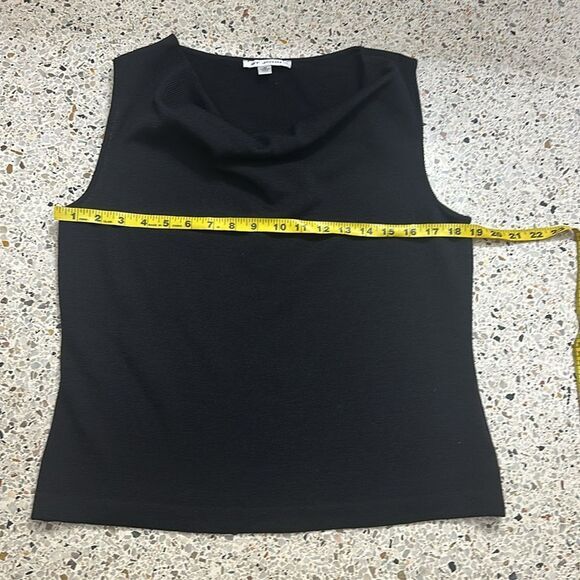 St John black knit sleeveless top blouse cowl neck medium m - Picture 6 of 9